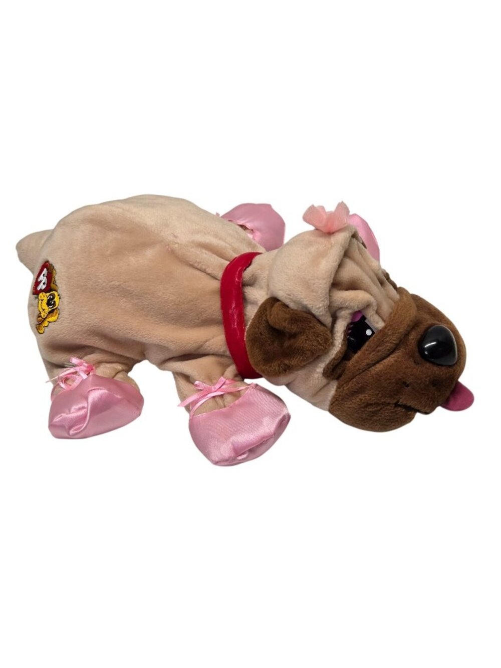 Pound Puppies Mattel 2004 Ballerina Puppy Plush Pink Slippers 14" G3991